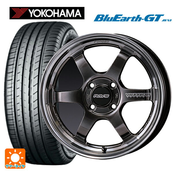 185/60R16 86H ヨコハマ ブルーアースGT AE51 レイズ ボルクレーシング TE37KCR プログレッシブモデル HF 16-6J 国産車用 サマータイヤホイール4本セット
