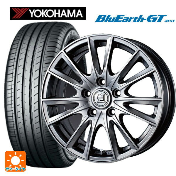 【6/22 20時〜 全品P5倍＆クーポン】205/60R16 92V ヨコハマ ブルーアースGT AE51 テクノピア アフロディーテ EF メタリックグレー 16-6.5J 国産車用 サマータイヤホイール4本セット