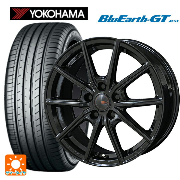 【6/22 20時〜 全品P5倍＆クーポン】155/65R14 75H ヨコハマ ブルーアースGT AE51 共豊 ザインEK # ソリッドブラック 14-4.5J 国産車用 サマータイヤホイール4本セット