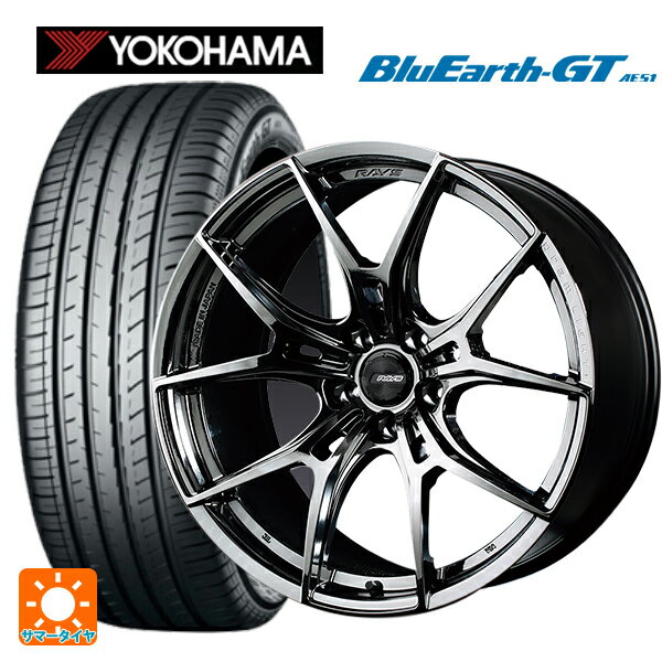 【6/22 20時〜 全品P5倍＆クーポン】225/35R19 88W XL ヨコハマ ブルーアースGT AE51 レイズ グラムライツ 57エフエックスズィー SNJ 19-8J 国産車用 サマータイヤホイール4本セット