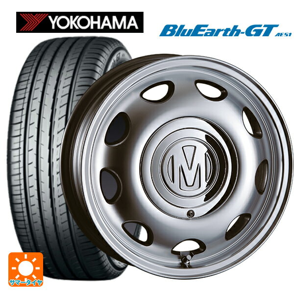 【6/22 20時〜 全品P5倍＆クーポン】165/55R15 75V ヨコハマ ブルーアースGT AE51 # クリムソン ディーン ミニ バーニッシュグレー 15-5J 国産車用 サマータイヤホイール4本セット