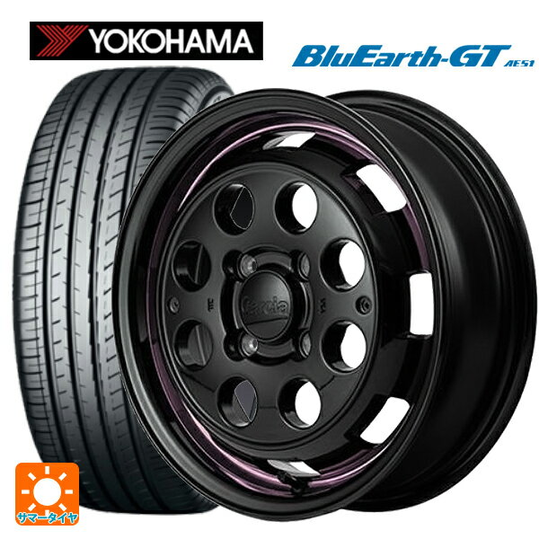 【6/22 20時〜 全品P5倍＆クーポン】155/65R14 75H ヨコハマ ブルーアースGT AE51 エムアイディー ガルシア シスコポップ PINK 14-4.5J 国産車用 サマータイヤホイール4本セット
