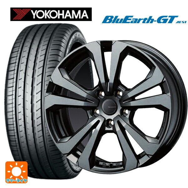 【6/11 1:59迄 全品ポイント5倍】ミニ ミニクーパー(電気自動車)(J01)用 195/60R16 89H ヨコハマ ブルーアースGT AE51 ティーエーエス アドバンスライン SV1 ガンメタリック 新品サマータイヤホイール 4本セット