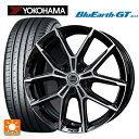 【6/20限定 全品P5倍&クーポン】225/55R17 101W XL ヨコハマ ブルーアースGT AE51 # 共豊 スマック +EK M1 グロスブラック×ポリッシュ 17-7J 国産車用 サマータイヤホイール4本セット(2)
