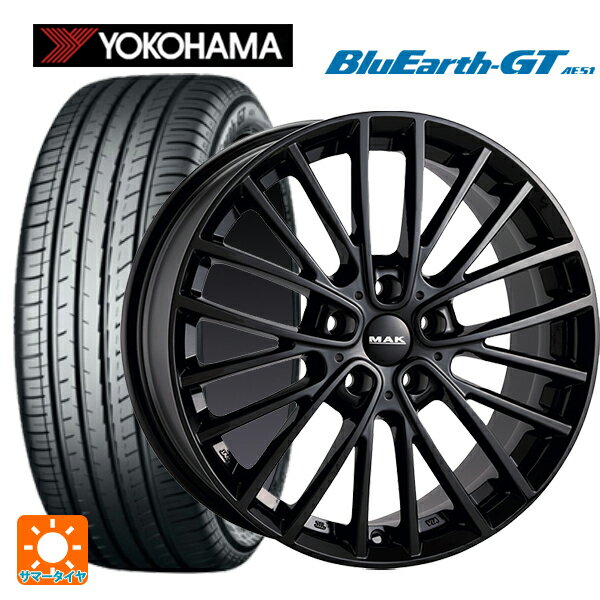ミニ エースマン(J05)用 205/55R17 95V XL ヨコハマ ブルーアースGT AE51 阿部商会 マック チェルシー グロスブラック 新品サマータイヤホイール 4本セット