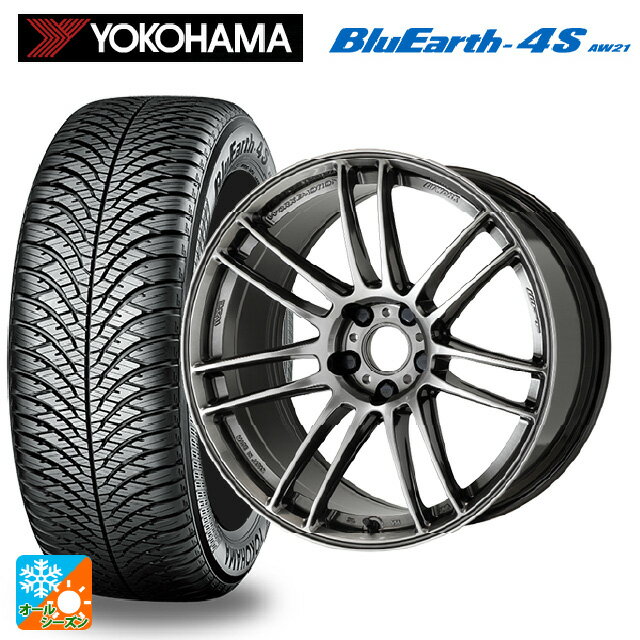 【6/22 20時〜 全品P5倍＆クーポン】225/45R18 95Y ヨコハマ ブルーアース4S AW21 ワーク エモーション ZR7 GGM 18-7.5J 国産車用 オールシーズンタイヤホイール4本セット