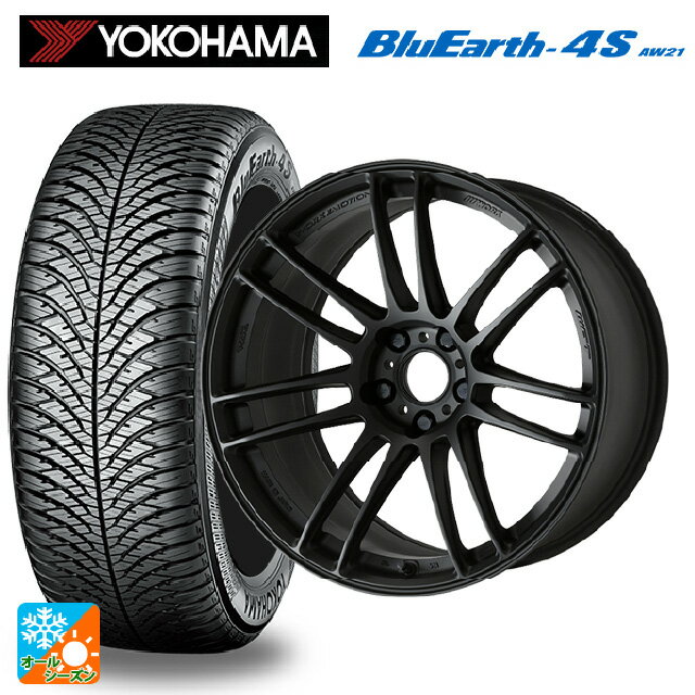 【6/22 20時〜 全品P5倍＆クーポン】215/50R17 95W ヨコハマ ブルーアース4S AW21 ワーク エモーション ZR7 MBL 17-7J 国産車用 オールシーズンタイヤホイール4本セット
