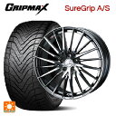 225/60R18 100W グリップマックス シュアグリップ A/S ブラックレター ウェッズ レオニス FR ブラックメタルコートミラーカット 18-7J ...