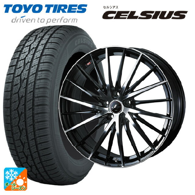 【6/15〜16限定 全品P5倍＆クーポン】185/65R15 92V XL トーヨー セルシアス ウェッズ レオニス FR パールブラックミラーカット 15-5.5J 国産車用 オールシーズンタイヤホイール4本セット