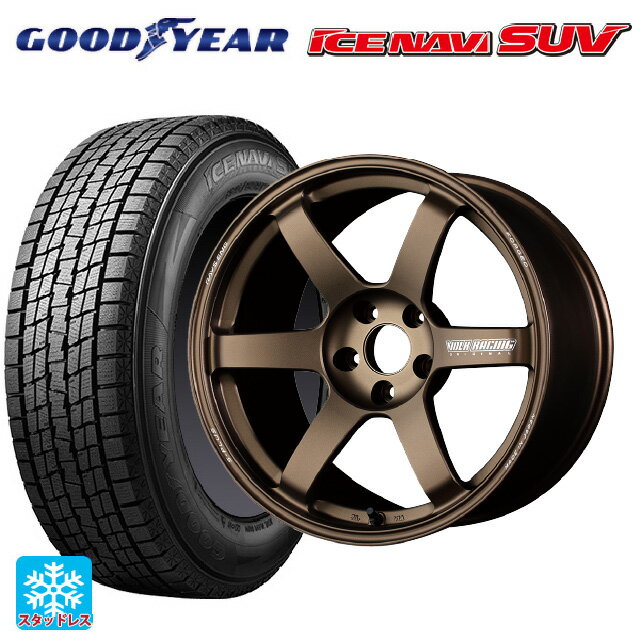 2025年製 225/60R18 100Q グッドイヤー アイスナビ SUV # レイズ ボルクレーシング TE37サーガ S-プラス BR 18-7.5J 国産車用 スタッドレスタイヤホイール4本セット