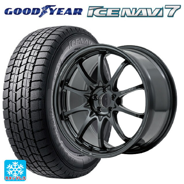 225/55R17 97Q グッドイヤー アイスナビ7(数量限定) # レイズ ボルクレーシング CE28N プラス MM 17-7J 国産車用 スタッドレスタイヤホイール4本セット