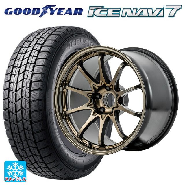 トヨタ プリウス(60系)用 195/60R17 90Q グッドイヤー アイスナビ7(数量限定) # レイズ ボルクレーシング CE28N プラス SZ 新品スタッドレスタイヤホイール 4本セット