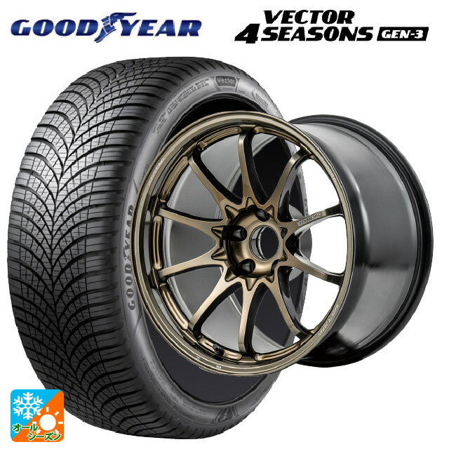 スバル レヴォーグ(VN系)用 225/45R18 95W XL グッドイヤー ベクター4シーズンズ ジェン3 レイズ ボル..