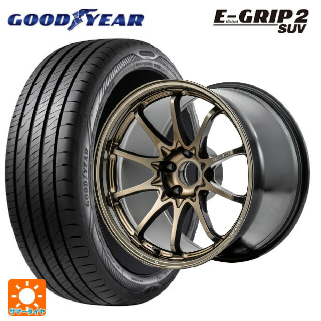 225/60R18 104V XL グッドイヤー エフィシェントグリップ 2 SUV レイズ ボルクレーシング CE28N プラス SZ 18-7.5J 国産車用 サマータイヤホイール4本セット