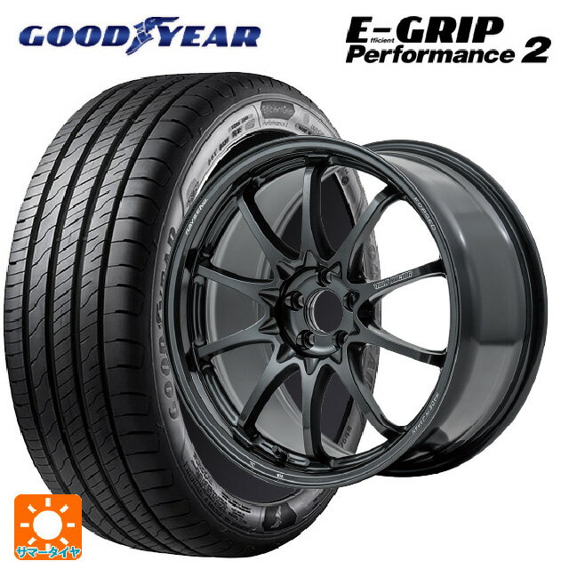 215/55R17 98W グッドイヤー エフィシェントグリップ パフォーマンス2 レイズ ボルクレーシング CE28N プラス MM 17-7J 国産車用 サマータイヤホイール4本セット