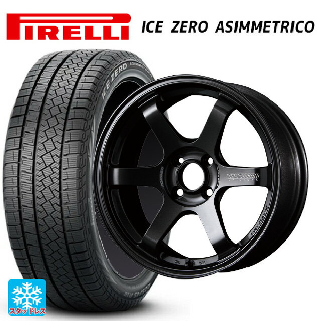 2024年製 185/60R15 88H XL ピレリ アイスゼロ アシンメトリコ 正規品 # レイズ ボルクレーシング TE37ソニック MM 15-5.5J 国産車用 スタッドレスタイヤホイール4本セット