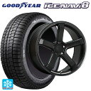 245/45R19 100Q XL グッドイヤー アイスナビ8 エムエルジェイ ハイペリオン CVS1.5 Half Gloss Black 19-8.5J 国産車用 スタッドレスタイヤホイール4本セット