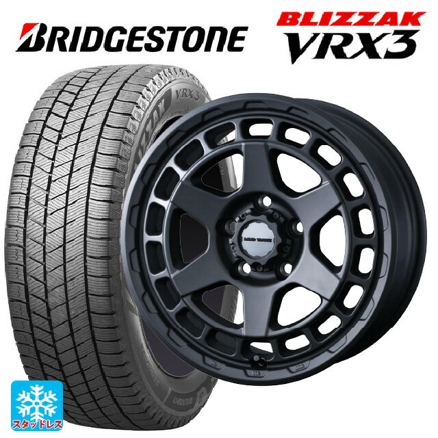 215/70R16 100Q ブリヂストン ブリザック VRX3 正規品 ウェッズ マッドヴァンス X タイプS フルマットブラック 16-7J 国産車用 スタッドレスタイヤホイール4本セット