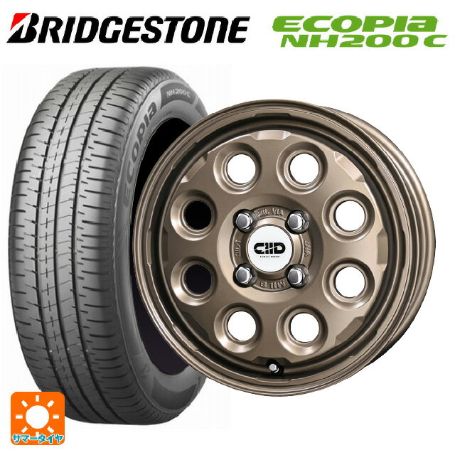 165/70R14 81S ブリヂストン エコピア NH200C 正規品 # 共豊 デコル ネイチャー マットダークブロンズ 14-4.5J 国産車用 サマータイヤホイール4本セット