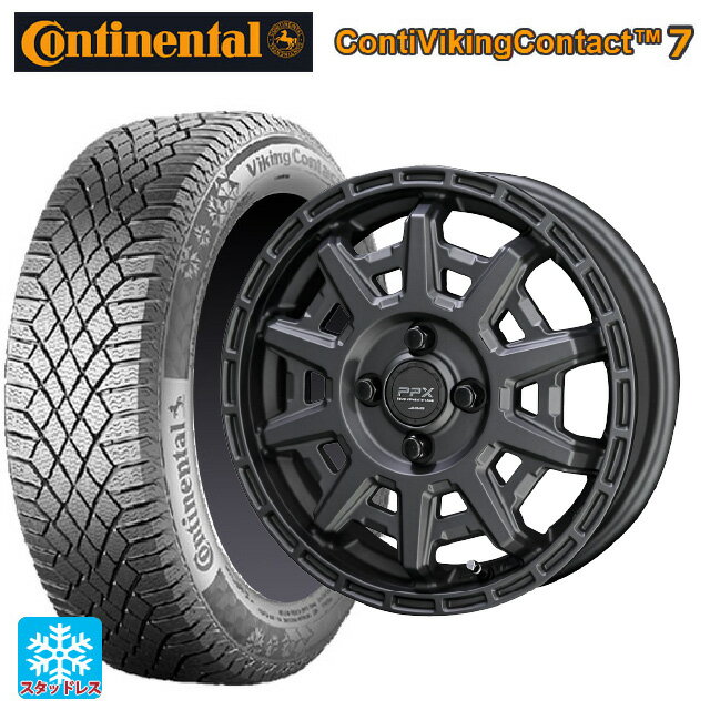 【6/22 20時〜 全品P5倍＆クーポン】175/65R14 86T XL コンチネンタル コンチバイキングコンタクト7 正規品 共豊 PPX D10X マットダークガンメタリック 14-5J 国産車用 スタッドレスタイヤホイール4本セット