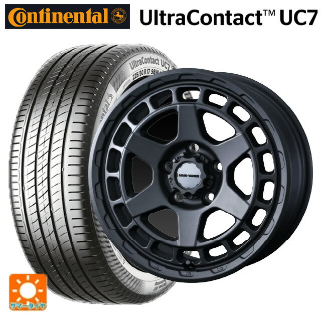 205/55R16 91V コンチネンタル ウルトラコンタクト UC7 正規品 ウェッズ マッドヴァンス X タイプS # フルマットブラック 16-7J 国産車用 サマータイヤホイール4本セット