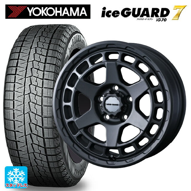 2024年製 225/60R17 99Q ヨコハマ アイスガード7(IG70) ウェッズ マッドヴァンス X タイプS # フルマットブラック 17-7J 国産車用 スタッドレスタイヤホイール4本セット