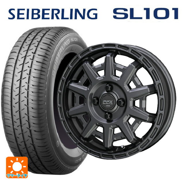 【6/22 20時〜 全品P5倍＆クーポン】165/65R14 79S セイバーリング セイバーリング SL101(ブリヂストン工場生産） 共豊 PPX D10X マットダークガンメタリック 14-5J 国産車用 サマータイヤホイール4本セット