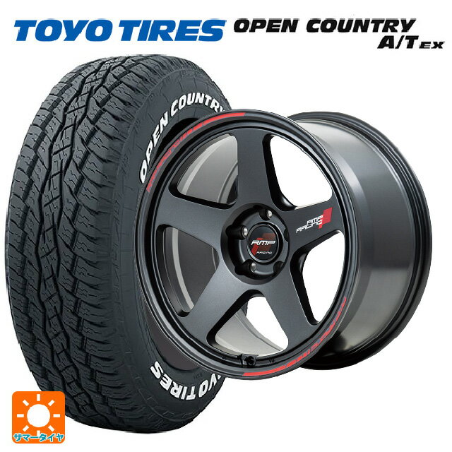 【5/9 20時〜 最大3万円OFFクーポン】235/60R18 103H トーヨー オープンカントリー A/T EX ホワイトレター ＃ マルカサービス RMPレーシング TR50 ターマックブラック 18-7.5J 国産車用 サマータイヤホイール4本セット