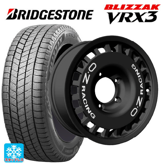 スズキ ジムニーシエラ(74系)用 215/70R16 100Q ブリヂストン ブリザック VRX3 # 正規品 ラリーレーシング 4×4 Matt Black 新品スタッドレスタイヤホイール 5本セット