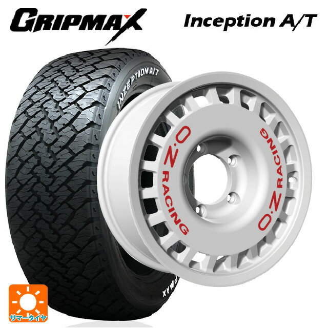 【最大3万円OFFクーポン 5/27 1:59迄】スズキ ジムニーシエラ(74系)用 215/70R16 100T グリップマックス インセプション A/T ホワイトレター ラリーレーシング 4×4 Race White 新品サマータイヤホイール 4本セット