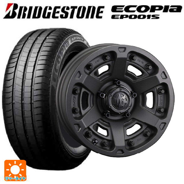 205/55R16 91V ブリヂストン エコピア EP001S 正規品 クリムソン MG アーマー FF ショットガンブラック 16-7J 国産車用 サマータイヤホイール4本セット