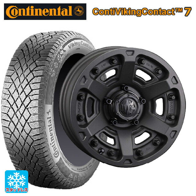 225/45R17 94T XL コンチネンタル コンチバイキングコンタクト7 正規品 クリムソン MG アーマー FF ショットガンブラック 17-7J 国産車用 スタッドレスタイヤホイール4本セット