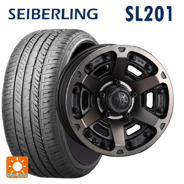 【最大3万円OFFクーポン 5/16 1:59迄】205/60R16 92H セイバーリング セイバーリング SL201(ブリヂストン工場生産） # クリムソン MG アーマー FF マットブラッククリア 16-7J 国産車用 サマータイヤホイール4本セット