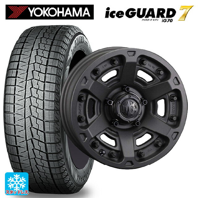 【6/20限定 全品P5倍＆クーポン】2024年製 205/50R17 93Q ヨコハマ アイスガード7(IG70) クリムソン MG アーマー FF ショットガンブラック 17-7J 国産車用 スタッドレスタイヤホイール4本セット