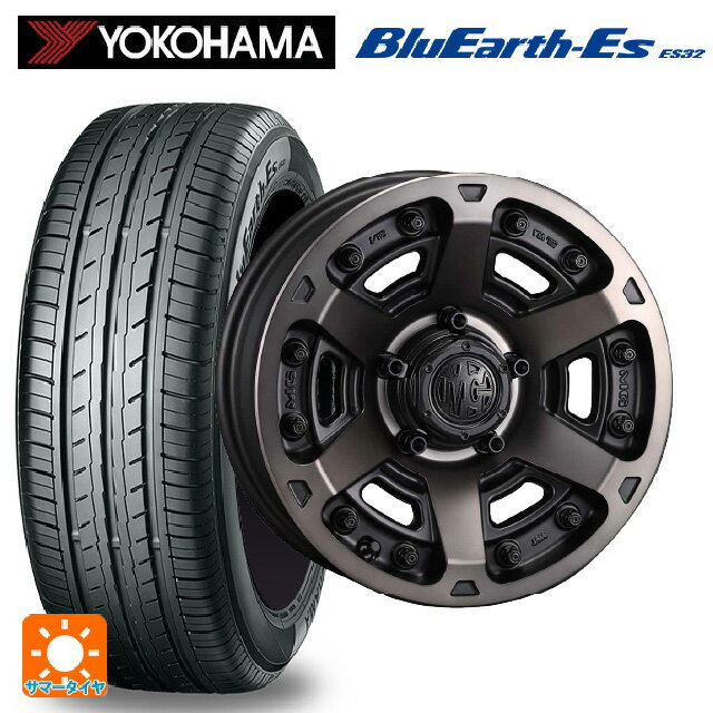 225/60R17 99H ヨコハマ ブルーアースEs ES32 クリムソン MG アーマー FF マットブラッククリア 17-7J 国産車用 サマータイヤホイール4本セット