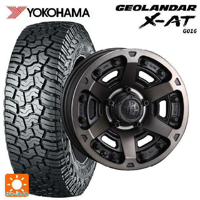 ジープ ラングラー(JL系)用 265/70R17 115T ヨコハマ ジオランダー X-AT G016 ブラックレター 正規品 クリムソン MG アーマー FF マットブラッククリア 新品サマータイヤホイール 5本セット