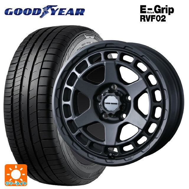 225/60R17 99H グッドイヤー エフィシェントグリップ RVF02 ウェッズ マッドヴァンス X タイプS # フルマットブラック 17-7J 国産車用 サマータイヤホイール4本セット