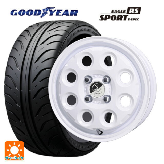 【6/22 20時〜 全品P5倍＆クーポン】165/55R14 72V グッドイヤー イーグル RS スポーツ S-スペック 共豊 デコル ネイチャー マットホワイト 14-4.5J 国産車用 サマータイヤホイール4本セット