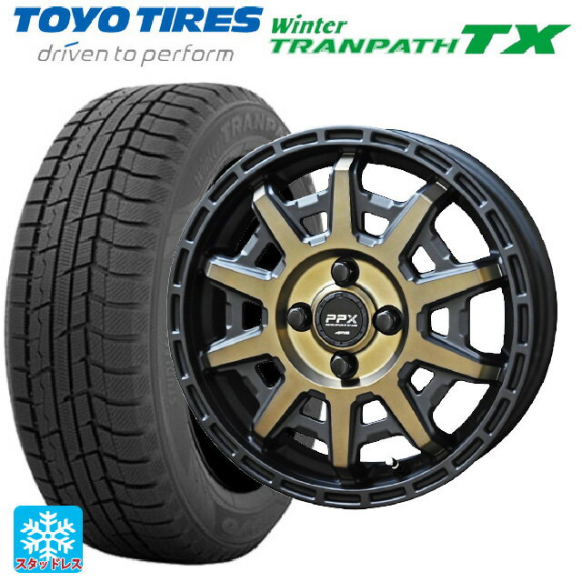 【6/15〜16限定 全品P5倍＆クーポン】165/65R14 79Q トーヨー ウインタートランパス TX 共豊 PPX D10X ブラック×ポリッシュ×マットブロンズクリア 14-5J 国産車用 スタッドレスタイヤホイール4本セット