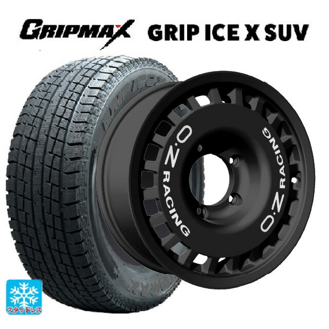 【最大3万円OFFクーポン 5/16 1:59迄】175/80R16 91Q グリップマックス グリップアイスエックス SUV ブラックレター オーゼット レーシング ラリーレーシング 4×4 Matt Black 16-5.5J 国産車用 スタッドレスタイヤホイール4本セット