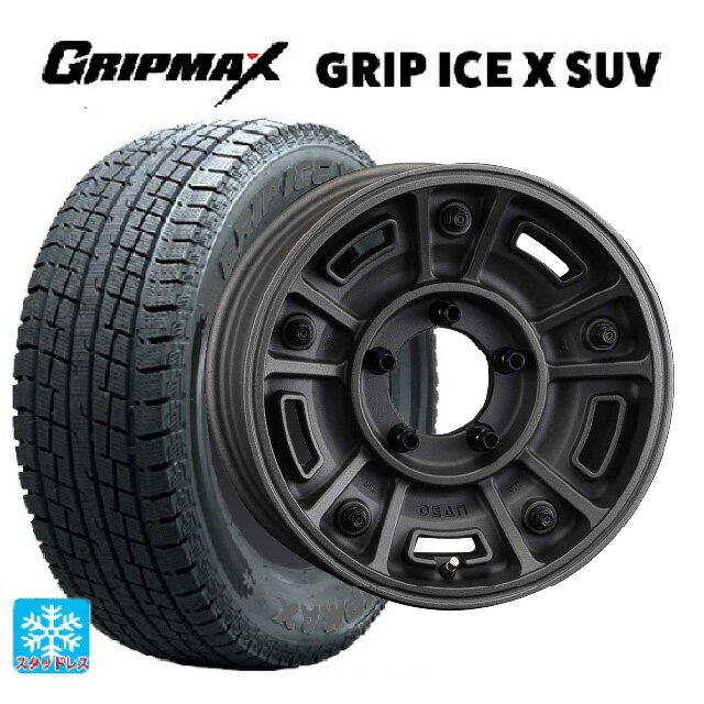 【最大3万円OFFクーポン 5/16 1:59迄】175/80R16 91Q グリップマックス グリップアイスエックス SUV ブラックレター クリムソン ディーン BJ メキシカン ショットチャコールブラック 16-5.5J 国産車用 スタッドレスタイヤホイール4本セット