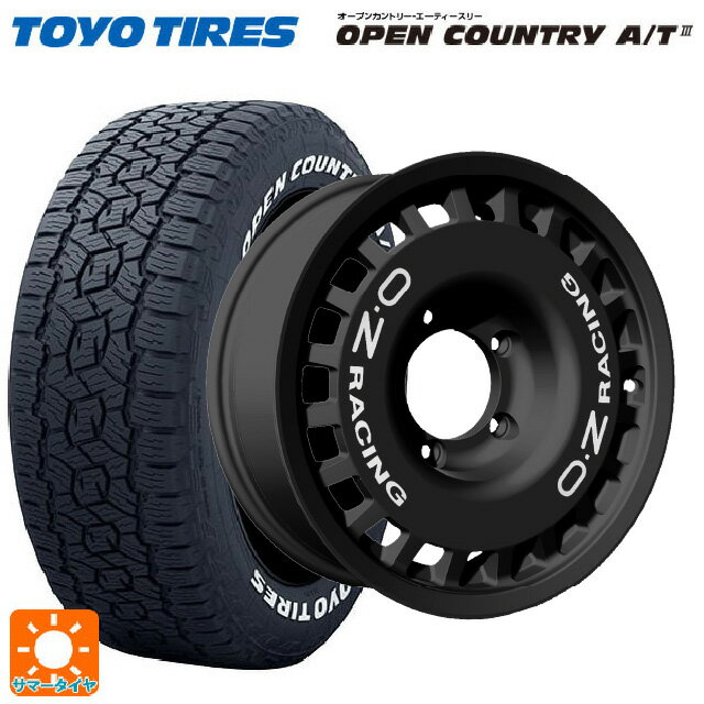 【最大3万円OFFクーポン 5/16 1:59迄】175/80R16 91S トーヨー オープンカントリー AT3 ホワイトレター オーゼット レーシング ラリーレーシング 4×4 Matt Black 16-5.5J 国産車用 サマータイヤホイール4本セット