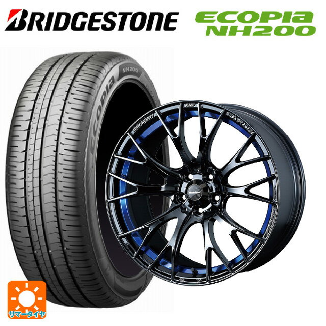 2023年製 215/45R18 93W XL ブリヂストン エコピア NH200 正規品 # ウェッズ ウェッズスポーツ SA20R BLC2 18-7.5J 国産車用 サマータイヤホイール4本セット