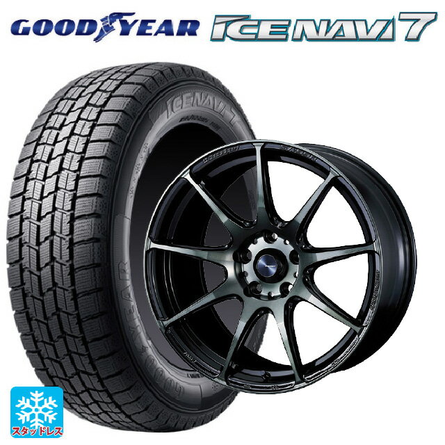 スバル レヴォーグ(VN系)用 215/50R17 91Q グッドイヤー アイスナビ7(限定) # ウェッズスポーツ SA99R WBC 新品スタッドレスタイヤホイール 4本セット