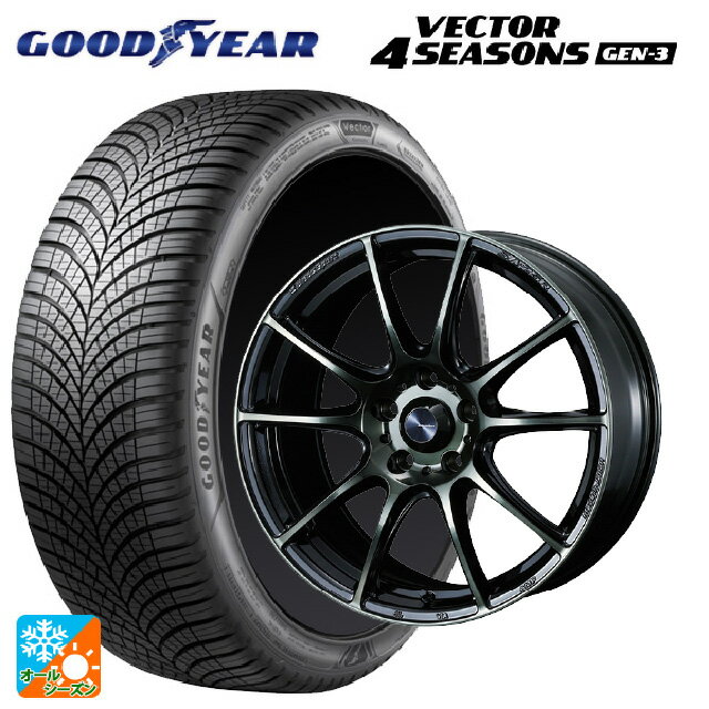 【抽選で最大100％ポイントバック】205/50R17 93W XL グッドイヤー ベクターフォーシーズンズ ジェン3 # ウェッズ ウェッズスポーツ SA25R WBC 17-7J 国産車用 オールシーズンタイヤホイール4本セット その1