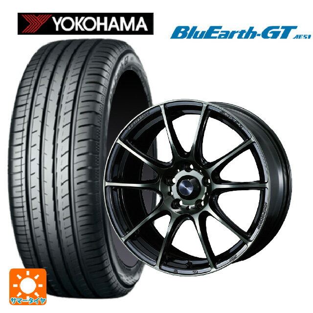 スバル レヴォーグ(VN系)用 245/40R18 97W XL ヨコハマ ブルーアースGT AE51 ウェッズスポーツ SA25R WBC 新品サマータイヤホイール 4本セット