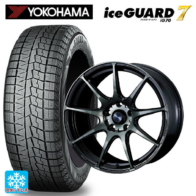 スバル レヴォーグ(VN系)用 245/40R18 93Q ヨコハマ アイスガード7(IG70) ウェッズスポーツ SA99R WBC 新品スタッドレスタイヤホイール 4本セット