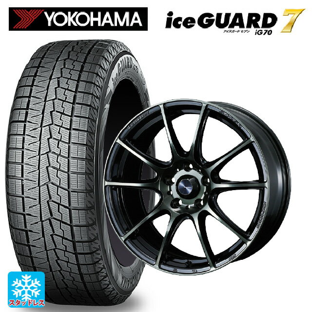 スバル レヴォーグ(VN系)用 215/50R17 91Q ヨコハマ アイスガード7(IG70) ウェッズスポーツ SA25R WBC 新品スタッドレスタイヤホイール 4本セット