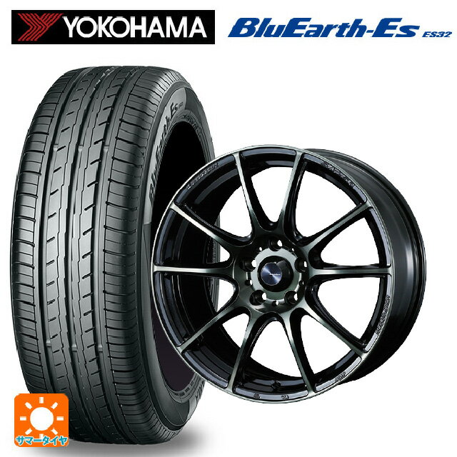 【6/22 20時〜 全品P5倍＆クーポン】215/45R18 93W ヨコハマ ブルーアースEs ES32 ウェッズ ウェッズスポーツ SA25R WBC 18-7J 国産車用 サマータイヤホイール4本セット