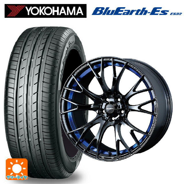 【6/11 1:59迄 全品ポイント5倍】215/45R17 91V ヨコハマ ブルーアースEs ES32 ウェッズ ウェッズスポーツ SA20R BLC2 17-7J 国産車用 サマータイヤホイール4本セット